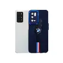 Oppo A16/A16S Ferrari Logo Leather With Camera Lens Back Case (Navy Blue)