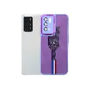 Oppo A16/A16S Ferrari Logo Leather With Camera Lens Back Case (Light Purple)