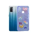 Oppo A53 Cute Cartoon Printed Back Case (Light Purple)