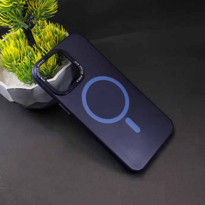 iPhone 13 Pro Max Soft Silicone MagSafe Back Case - Navy Blue