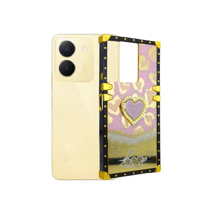 Vivo Y36|Y27s|Y35 Ladies Luxury LV Case With Back Ring (T Pink)