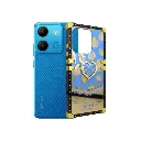 Infinix Smart 7/Spark Go 2023/Pop 7/Pop 7 Pro Ladies Luxury LV Case With Back Ring (Blue)