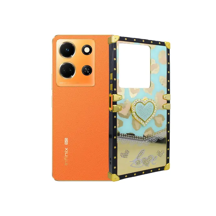Infinix Note 30 4G Ladies Luxury LV Case With Back Ring (Sea Green)