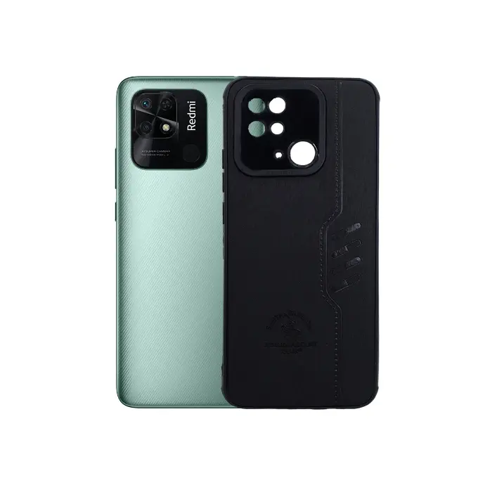 Xiaomi Redmi 10C|Poco C40 Santa Barbara Polo & Racquet Club Leather Back Case (Black)