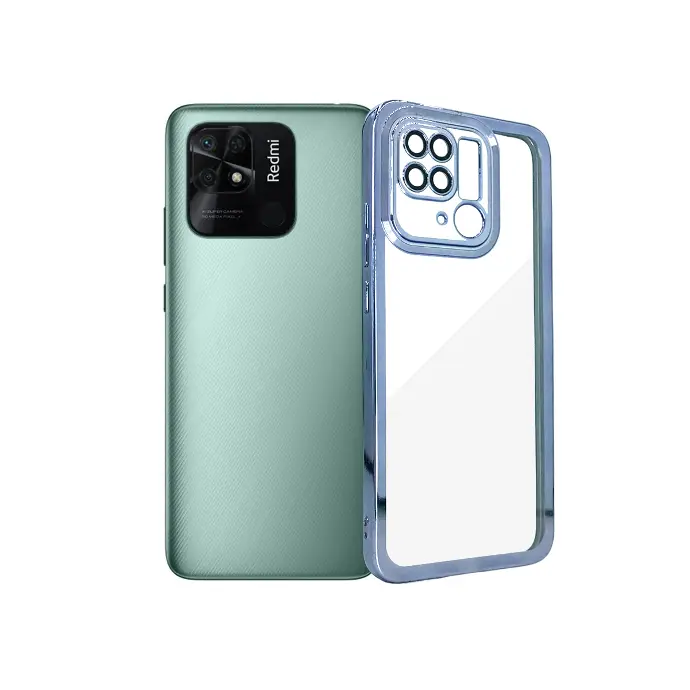 Redmi 10C CD Chrome Back Case (Sky Blue)