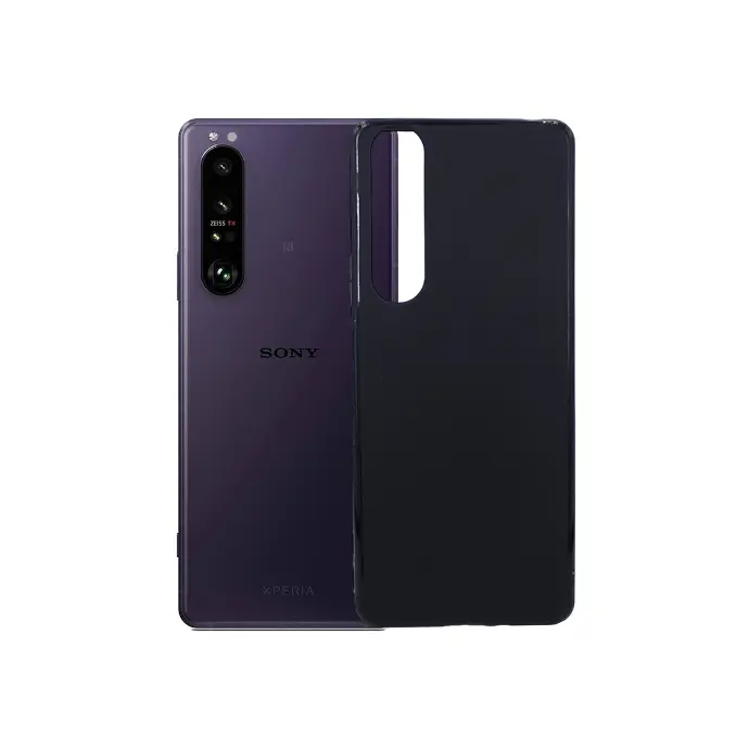 Sony Xperia 1 Mark iii Matte Soft Silicone Back Case (Black)