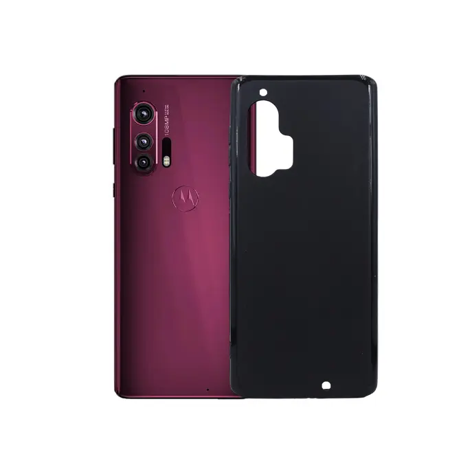 [PO14BMMEDGEPL-1-2] Motorola Moto Edge Plus (2020) Matte Soft Silicone Case - Black