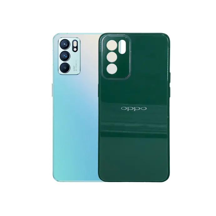 [PO43BORNO6 5G-0-11] Oppo Reno 6 5G Glass Pouch Mobile Pouch (Green)