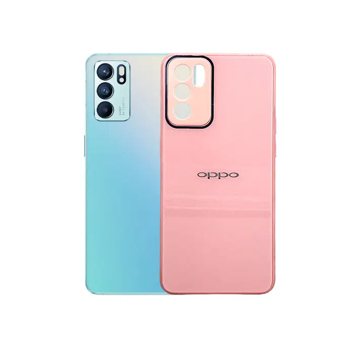 Oppo Reno 6  5G Glass Pouch Mobile Pouch (T-Pink)