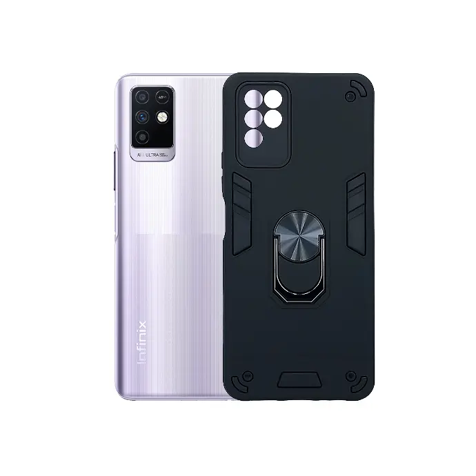 [PO39BINOT10-1-2] Infinix Note 10|Note 11i Armour Back Case (Black)