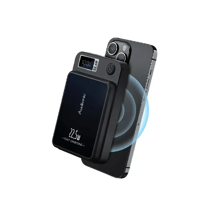 Audionic Magneto 10000mAh Wireless Power Bank - Fast Charging & Portable
