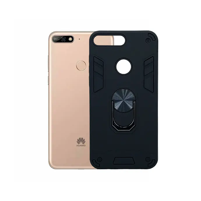 Huawei Y7 Prime 2018|Honor 7C Armour Back Case (Black)