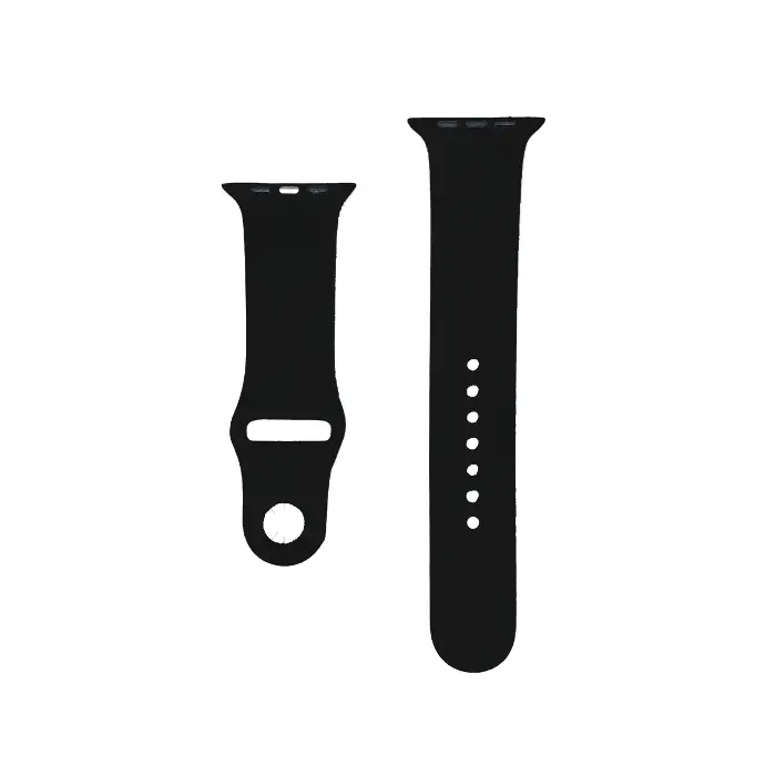 [WSRLM45-1-2] 42/44/45/49 MM Silicon (Rubber) Straps For Smart Watch (Black) 