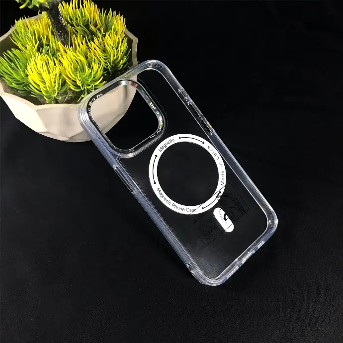 iPhone 15 Pro Transparent - J-Case Ice Magnetic Series With Magsafe Protective Case (Magsafe Notification Enabled)