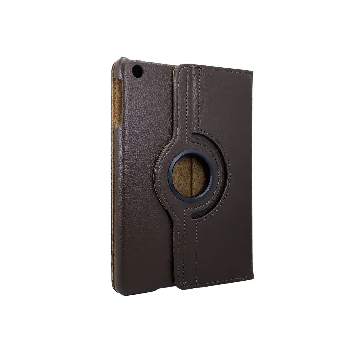 [PO47FBIPDMNI2-5-34] iPad Mini 1/2/3 Rotate Tab Book Cover (Dark Brown)