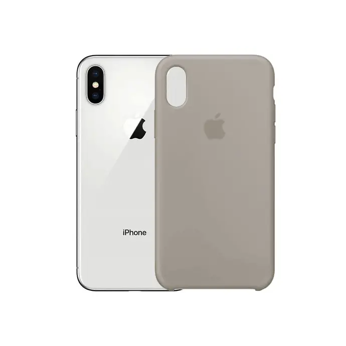 Iphone X/XS Original Official Soft Silky Case (Titaninum)