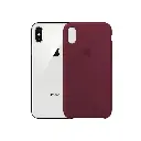 iPhone XR Back Case Soft Silky Back Case (Maroon)