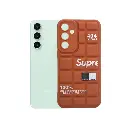 Samsung S23 FE 5G 3D Puffer Back Print Case - Brown