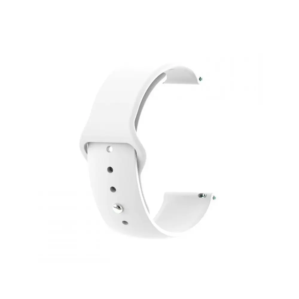 22MM Silicon (Rubber) straps For Smart Watch (White)