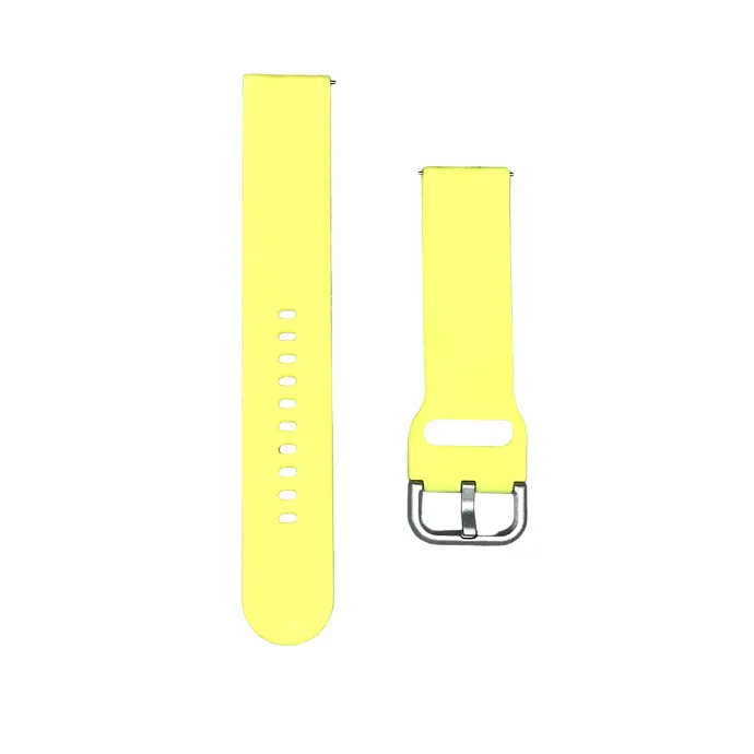 Silicon Rubber Straps for Smart Watch - 22mm - Yellow