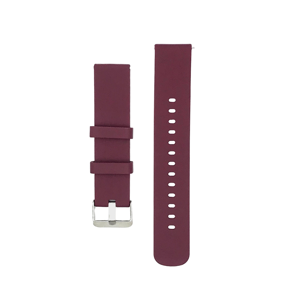 Silicon Rubber Straps for Smart Watch - 20mm - Maroon