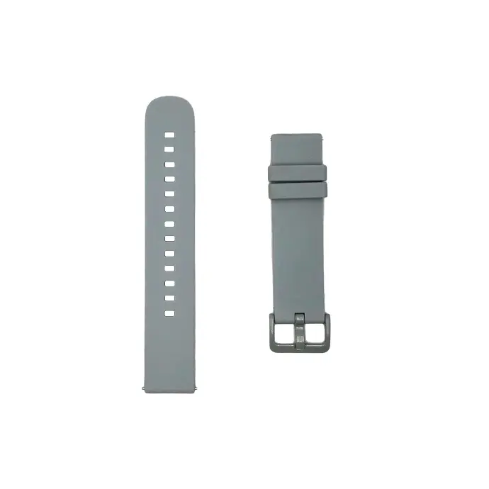 [WSRLM20-1-9] Silicon Rubber Straps for Smart Watch - 20mm - Grey
