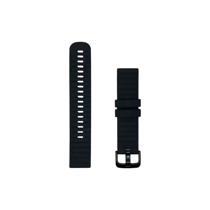 [WSRLM20-1-2] 20MM Silicon (Rubber) Straps For Smart Watch (Black)