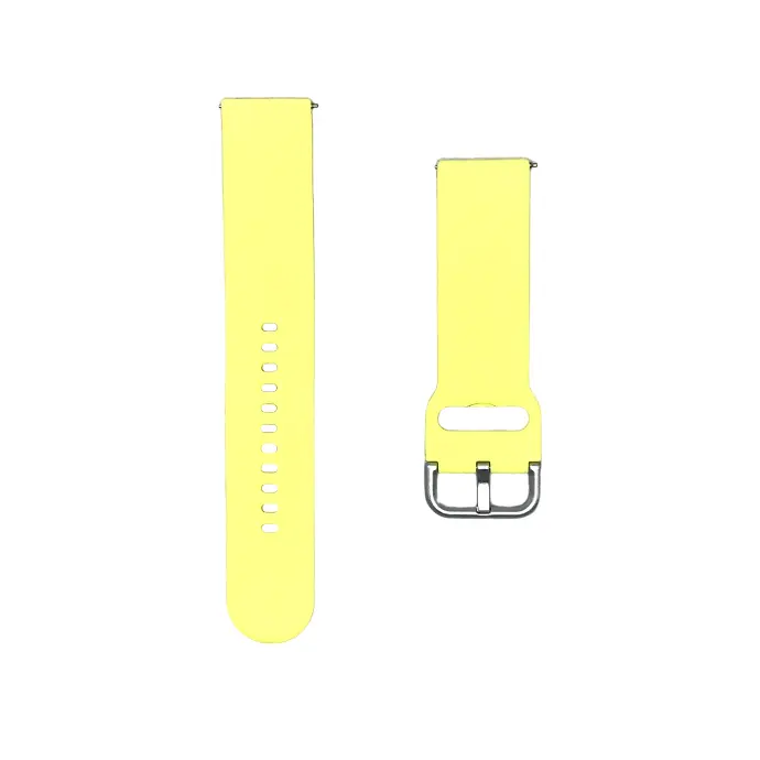 Silicon Rubber Straps for Smart Watch - 20mm - Yellow