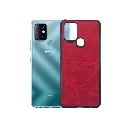Infinix Hot 10 Canary Logo Leather Print Back Case (Red) - Stylish Protection
