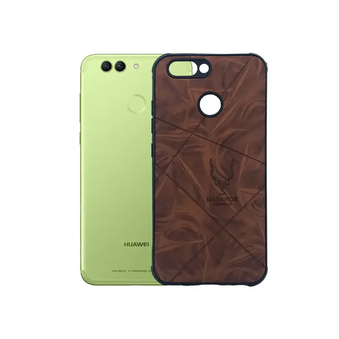 Huawei Nova 2 Markhor Logo Leather Back Case (Brown)