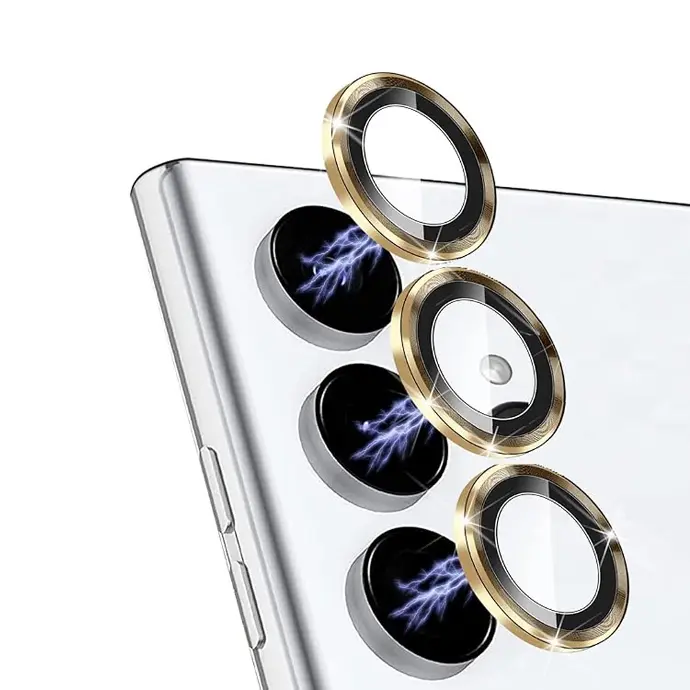 Samsung S23/S23 Plus Camera Rings - Golden | Stylish Lens Protection