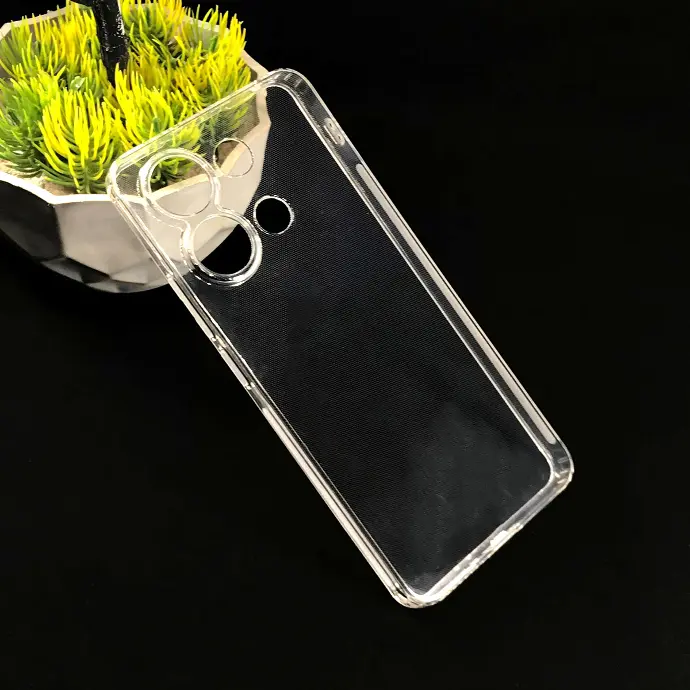 [PO7BMINOT13-3] Xiaomi Redmi Note 13 4G Dust Plug TPU|Transparent Back Case