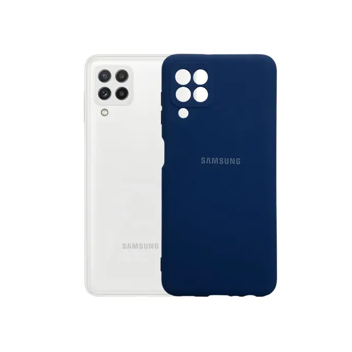 Samsung A22 4G Official Soft Silky Back Case (Navy Blue)