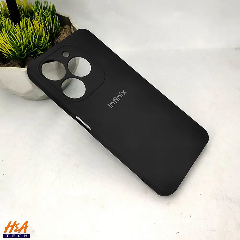 Infinix Hot 40i|Smart 8|Smart 8 Pro|Tecno Pop 8|Spark 20C|Spark 20 Official Soft Silky Back Case (Black)