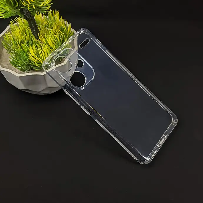 [PO7BMINOT13PRPL 5G-3] Xiaomi Redmi Note 13 Pro Plus 5G Dust Plug TPU|Transparent Back Case