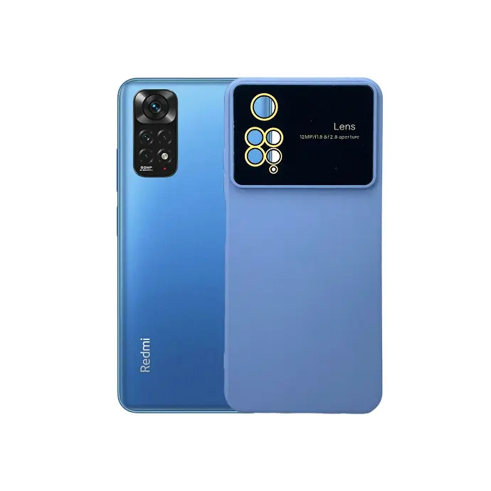 Xiaomi Redmi Note 11/Note 11S Big Lens Official Soft Silicone Case - Sky Blue