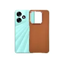 infinix Hot 30 4G Soft Silicone Camera Ring Case Pro Cover (Brown)