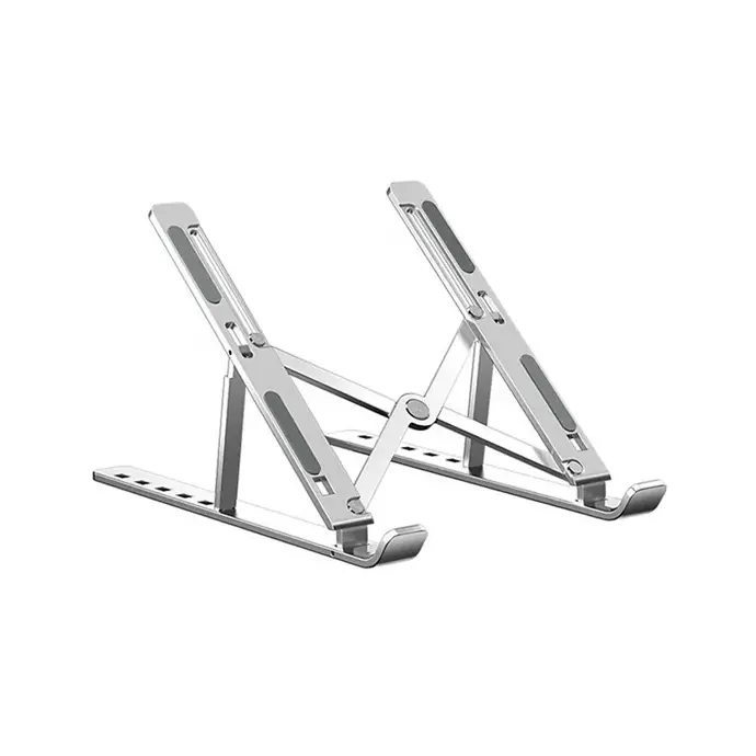 [LAPTOP STAND-1] Laptop Metal Folding Stand - Portable, Adjustable, Sturdy, Lightweight, Ergonomic, Aluminum, Compact, Versatile, Durable, Work Anywhere