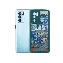 Soft Silicone Printed Pro Back Case for Oppo Reno 6 Pro 5G - Green