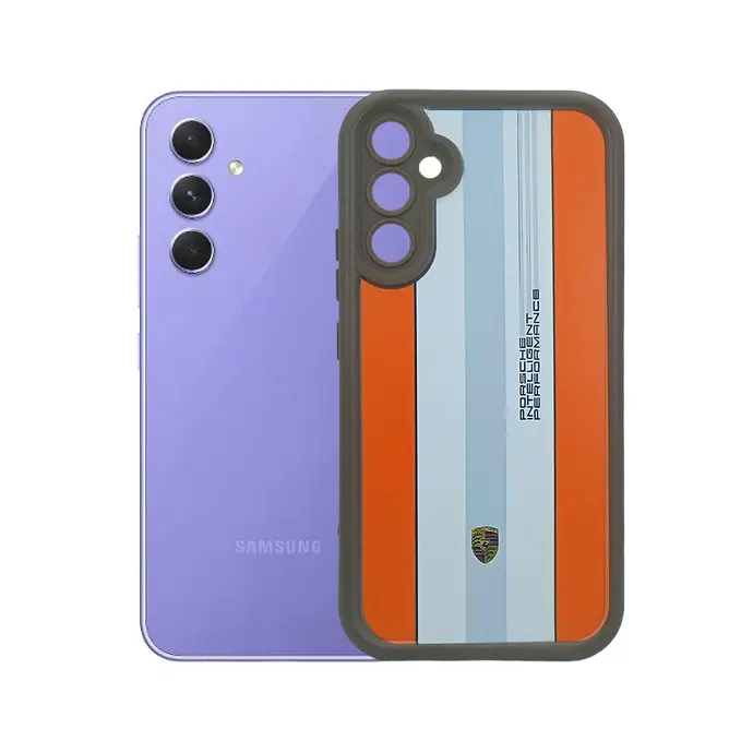 [PO14BSA54-27-13] Samsung A54 5G Soft Silicone Pro Back Case - Stylish Brown Design