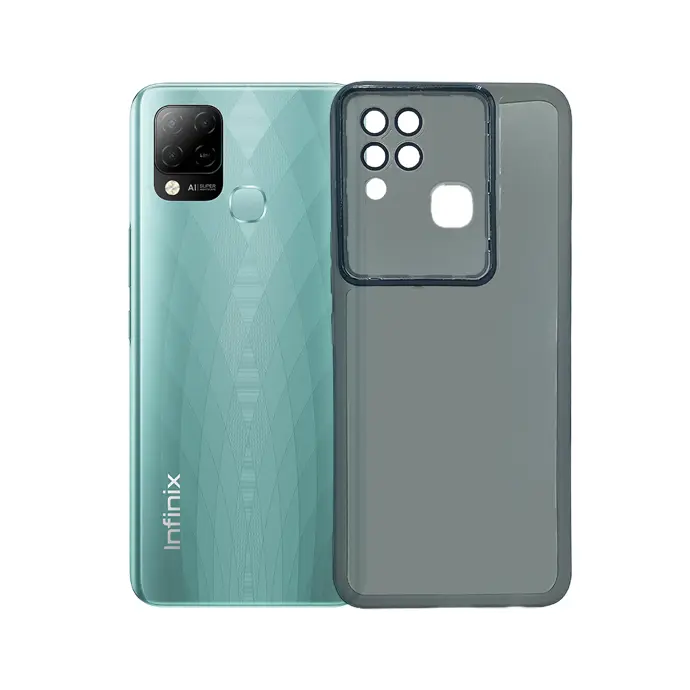 Infinix Hot 10s|Hot 10T Clear Colour Transparent Case (Gray)