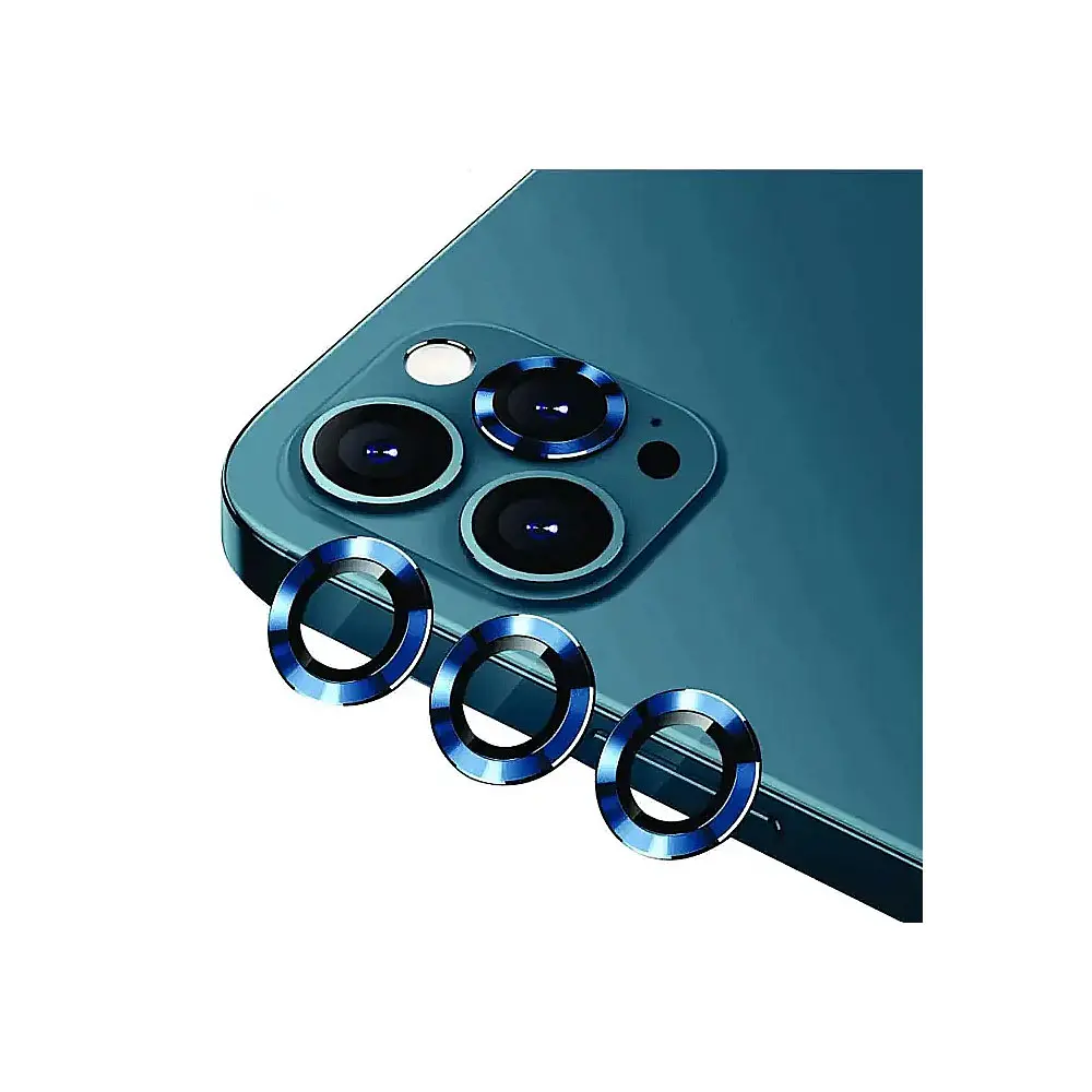 iPhone 12 Pro Blue Camera Rings - Stylish Protection & Design