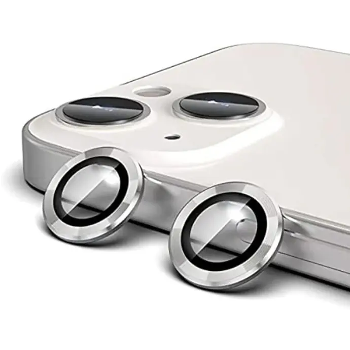 iPhone 13 Silver Camera Ring - Elegant Lens Protection Accessory