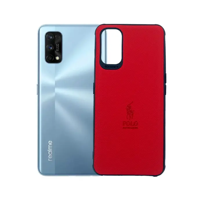 Oppo Realme 7 Pro Polo Ralph Lauren Leather Back Case - Red