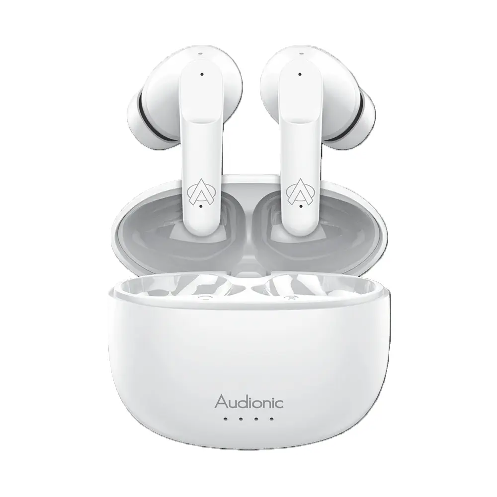 Audionic 625 Pro Wireless Bluetooth Earbuds With ENC (White)