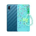 Samsung A02 Ladies Fancy KeyChain Back Case (C~Green)