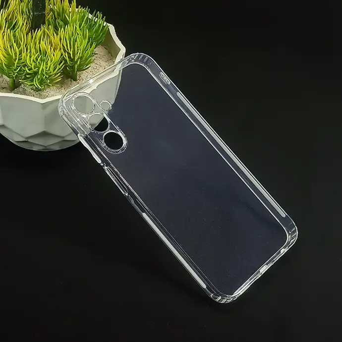 Samsung A15 Dust Plug Transparent Back Case