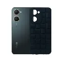 Vivo Y03 Puffer Wave Soft Silicone Back Case (Black)