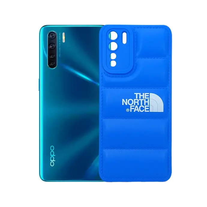 Oppo F15|Reno 3 4G 3D Puffer Back Print Soft Silicone Back Case (Blue)