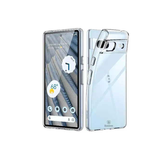 Google Pixel 7A Clear TPU Case – Slim Transparent Baseus Copy Cover